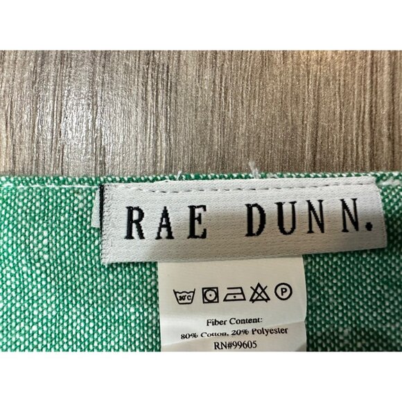 Rae Dunn Embroidered Table Runner 14 x 72" Green Lucky & Blessed Rainbow New - Picture 5 of 6